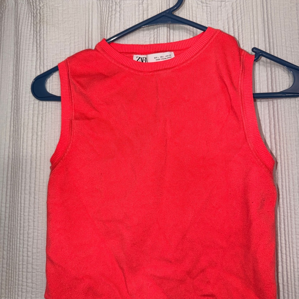 Zara Women's Bright Pink Tank Top